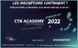 Affiche inscription CTB Academy 2022